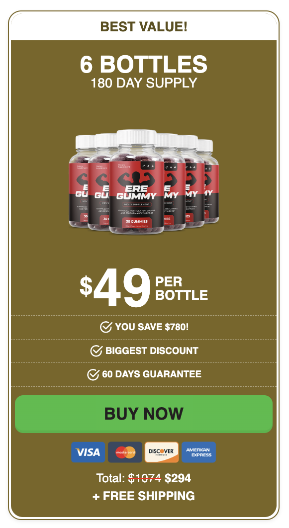 Eregummy six bottle package