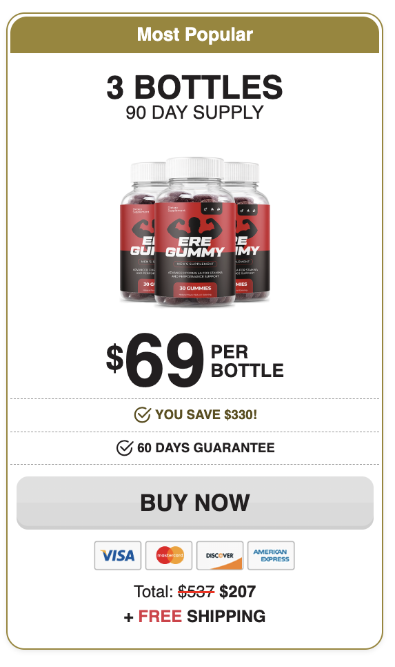 Eregummy three bottle package